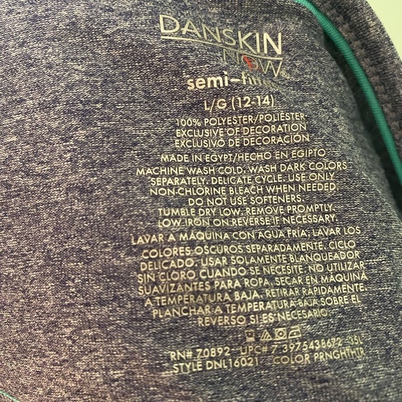 Women's Danskin Semi-fitted Short Sleeve Top Size Large - Picture 6 of 6